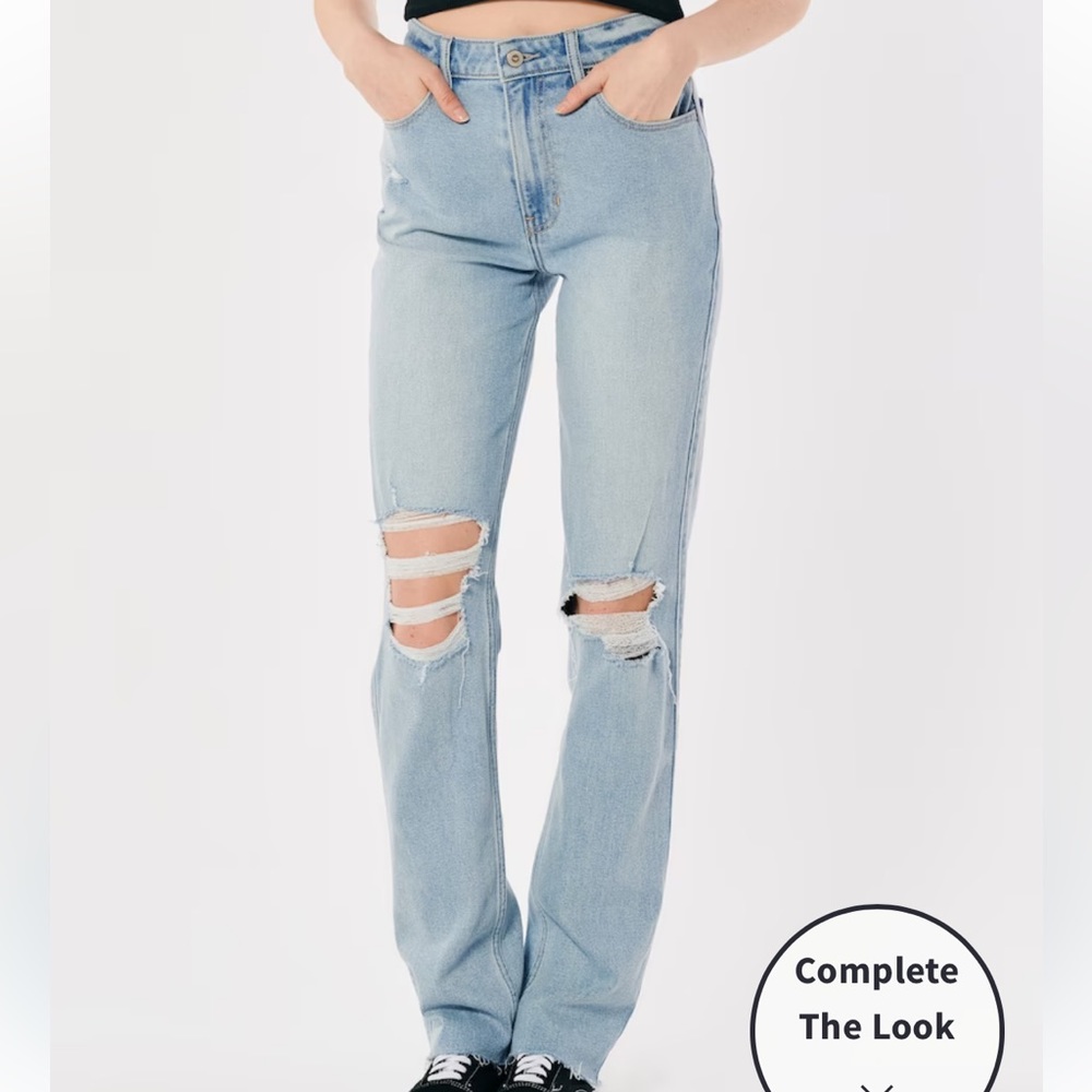 Ripped Holister jeans, tag still on.